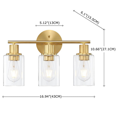 Three Light Matte Black Vanity Light With Clear Glass Shades For Bathroom Modern Wall Sconce Over Mirror With Adjustable Up Or Down Mount Sleek Vanity Fixture Delivering Bright On Trend Illumination