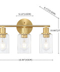 Three Light Vanity Light In Oil Rubbed Bronze With Clear Glass Shades For A Modern Bathroom Over Mirror Ideal For Bright Task Lighting