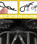 145 Piece Six Sizes Hitch Pin R Clip Assortment Kit Carbon Steel R Clips Cotter Pins Retaining Pins For Trailer Tractor Mower.