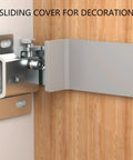 Beefy Heavy Duty L Bracket Carrier Plate For Wall Cabinets And Heavy Furniture Installation with sliding cover for decoration.