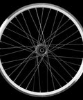 26 Inch Beefy Tricycle Rim For Adult Three Wheel Bike Replacement Double Wall Alloy Wheel With Silver Spokes 36X13G Lightweight Yet Durable Aluminum Rim For Smooth Stable Rides, front view