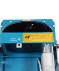 Heavy Duty Welding Positioner Turntable 22.05 Lbs 110V Portable Welder Positioner With Chuck And Foot Switch For Precise Clamping, Grinding, Cutting And Assembly Tasks In Any Shop close-up of blue steel body and turntable