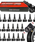 MX Sensor TPMS Sensor Set Of 20 Programmable OE Level 315MHz And 433MHz Press In 2 In 1 For Tire Pressure Monitoring System With Wireless Programming Compatibility TS508 TS608, black valve stem