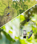 Outdoor Bird Swing With Metal Frame And Wooden Dowel Perch For Finches And Hummingbirds, Rust Resistant Durable Two Pack