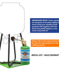 1Lb Refillable Propane Cylinder Tank With Cap And 2Mm Allen Key Included Eco Friendly Reusable DOT Compliant For Camping