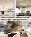 G9 120V 40W Xenon Light Bulb Warm White 2700K Dimmable for kitchens, living rooms, and offices showing modern interiors and bulb.
