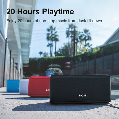 12W Bluetooth Speaker With Rich Bass And Crystal Clear Sound, IPX5 Waterproof, 20 Hour Playtime, Capacitive Touch Controls, Portable
