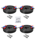 Heavy Duty Plug And Play Four Pack Bnc Video Power Extension Cables One Hundred Feet Long for CCTV installation with connectors.