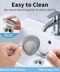 Top Shelf Reversible Bathtub Drain Strainer And Hair Catcher Set Crafted From Heavy Duty 304 Stainless Steel to Stop Tough Clogs in a sink.