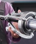 4 Piece Gear Puller Kit With 3 4 6 8 Inch Spreads, 2 Or 3 Reversible Jaws, tool gripping a bearing