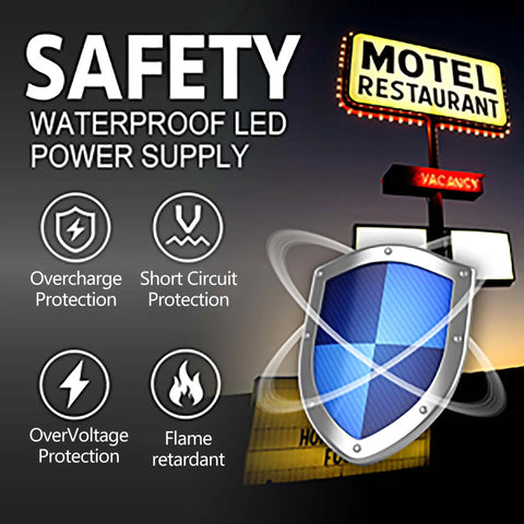 Safety features of 60W Triac Dimmable LED Driver for 12V DC strip lights with overcharge, short circuit, and overvoltage protection