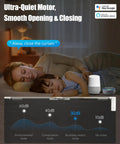 Smart Motorized Curtain Track System With Quiet High Torque Motor, Remote Control, Hands Free Voice Control, Obstacle Detection, Works With Alexa Google Home Tuya App For Home Bedroom 20 To 126 Inches in bedroom