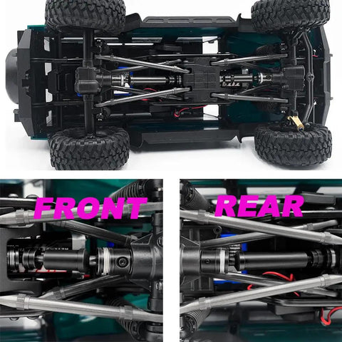 Industrial Grade Steel RC Drive Shafts Set For 1 By 18 TRX4M Defender Bronco Crawler Car Upgrade Front And Rear Details