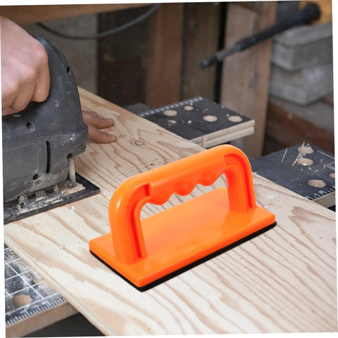 Woodworking Push Block For Table Saw And Router Table Safety Built Tough With Durable ABS Material Reliable Push Block Tool Accessory For Safer Cuts And Precise Control, shown in use on a wooden board