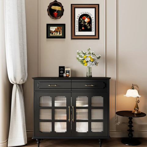 Black cabinet with 25 Pack Champagne Bronze Cabinet Handles Drawer Pulls With 5 Inch Hole Centers And 6.1 Inch Overall Length installed