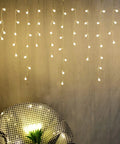 Fairy Curtain Lights USB Powered And Battery Operated 13ft 96 LED Globe Icicle String For Bedroom Dorm Wedding Party