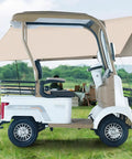 Heavy Duty Four Wheel Electric Golf Cart With 800W Motor And Built In Reverse Camera delivering zippy cruising with a side view.