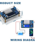 Dope Adjustable DC Buck Converter Power Supply From 5.3V To 32V Down To 1.2V To 32V With LCD Display product size and wiring diagram