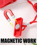 Universal Treadmill Safety Key Magnetic Replacement For Most Treadmills No Sweat Emergency Stop Rectangle Key Quick Stop Accessory For Running Machines Safe Workouts red ABS plastic magnetic key with lanyard