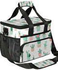Insulated Picnic Backpack Cooler Tote For Women And Men Large 12x8.7x10 Inch Lunch Bag with cactus pattern and mesh pocket