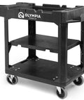 Heavy Duty Utility Cart With 2 In 1 Convertible Workstation Transforming From 3 Shelf Cart To Flat Top Workstation, 660 Lb Capacity