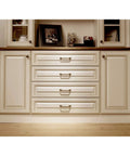 Cabinet with Aspen Round Cabinet Knob In Light Bronze Finish, One And One Eighth Inch Diameter, Seven Eighths Inch Projection.