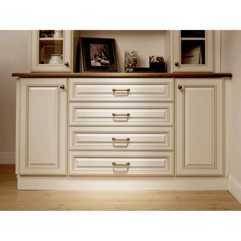 Cabinet with Aspen Round Cabinet Knob In Light Bronze Finish, One And One Eighth Inch Diameter, Seven Eighths Inch Projection.