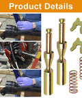 2 Pack Quick Release PTO Pin Yoke Heavy Duty Coupler for Tractors with springs and clips on a drive shaft