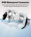 Heavy Duty 304 Stainless Steel One Quarter Inch Waterproof Cable Gland IP68 in water demonstrating sealing properties
