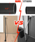 Comparison showing Two Pack 2 In 1 Door Security Bar And Sliding Patio Door Stopper Jammer vs other product, detail view.