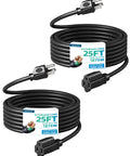 Outdoor Extension Cord 25Ft Waterproof Power Cable 14 Gauge 3 Conductor SJTW Heavy Duty For Indoor And Outdoor Use Weatherproof
