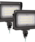 50W LED Outdoor Flood Light 7000LM IP65 Waterproof Security Wall Pack With 180 Degree Knuckle Mount, 5000K Daylight, 2 Pack