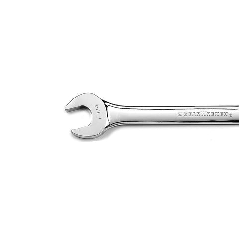 Long Pattern SAE 12 Point 5 Piece Combination Wrench Set With Open End And Offset Box End For Better Access, size 1 1/4 in