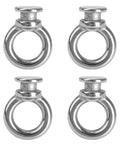 Replacement Boat Fender Eye Set for Quick Release Bumper Hanger Clips and Locks, Stainless Steel Marine Fender Eyes, Set of 4.