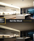 Black 3 Inch LED Gimbal Recessed Lights With 5CCT 2700K To 5000K Selectable, 8W 600 Lumens lighting modern kitchen