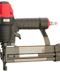 Pro Grade Pneumatic Angle Finish Nailer Narrow Crown Stapler And Micro Pinner Combo Kit with red and black handle