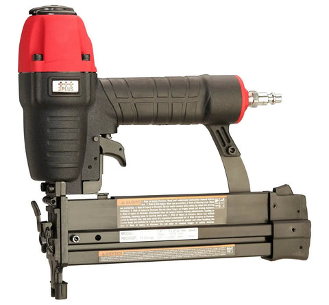 Pro Grade Pneumatic Angle Finish Nailer Narrow Crown Stapler And Micro Pinner Combo Kit with red and black handle