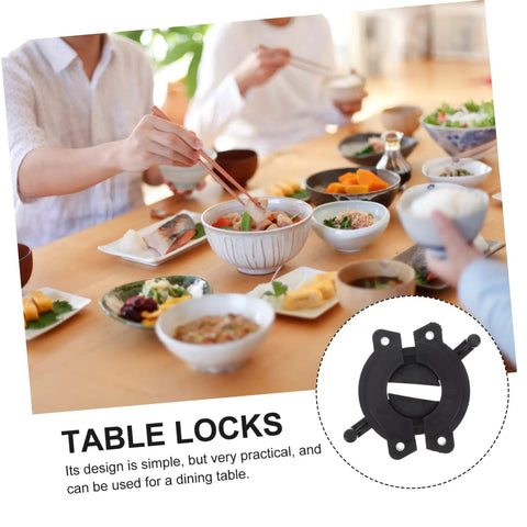 Solid 2 Pack Clamping Mending Plate Brackets For Tabletop Repair And Wood Panel Connector Heavy Duty Furniture Joint Fix Quick Install No Sweat Setup Guaranteed displayed with a dining table setup.