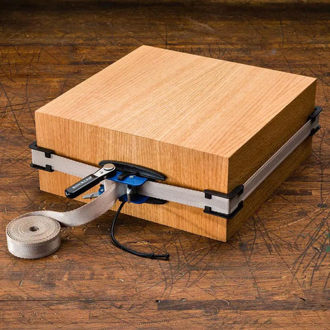 Band Clamp Accessory Kit With Plastic Boot And Rubber Retainer Strap For 1 X 15 Band Clamp And Older Clamps on wood block