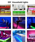 Motion Activated Under Bed Lights With 2x9.84 Ft RGB LED Strips Sensor Auto On In The Dark for bedrooms and stairs.