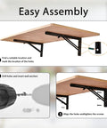 Easy assembly guide for Wall Mounted Laundry Folding Table Fold Down Desk Collapsible Floating Workbench installation