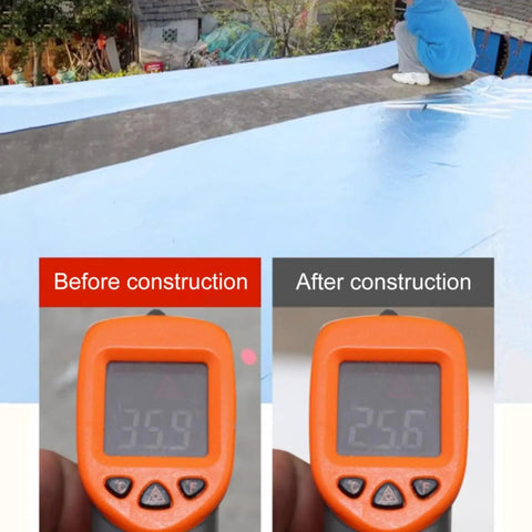 Heavy Duty Self Sealing Asphalt Repair Tape With Aluminum Foil Roof Protector Roll For Gutters And Surface Cracks Waterproof Bitumen Patch Sealant after installation comparison with temperature readings.