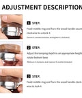 Instructions for adjusting 58.5mm Coffee Distributor With Walnut Wood Handle, Espresso Distribution Tool, Adjustable Depth Tamper Leveler For 58mm Breville And Gaggia Portafilters, Smooth Puck Formation, Barista Quality