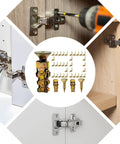 Heavy Duty Wood Expansion Screws For Quick Cabinet Hinge Repair No More Door Sagging And Fix Stripped Holes From Inside