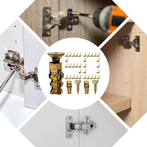 Heavy Duty Wood Expansion Screws For Quick Cabinet Hinge Repair No More Door Sagging And Fix Stripped Holes From Inside