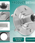 Front view of Front Wheel Hub Repair Kit For Dodge Caliber Jeep Compass Patriot Mitsubishi Lancer Outlander Outlander Sport 2007 Through 2017 SUV AWD Or FWD Ready To Roll 2 Pieces Replaces 510090 And BR930558K.