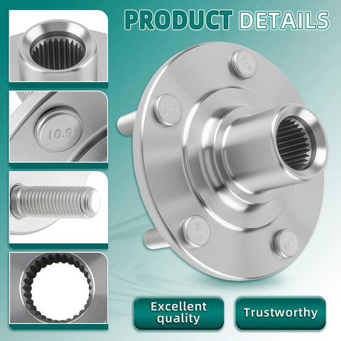 Front view of Front Wheel Hub Repair Kit For Dodge Caliber Jeep Compass Patriot Mitsubishi Lancer Outlander Outlander Sport 2007 Through 2017 SUV AWD Or FWD Ready To Roll 2 Pieces Replaces 510090 And BR930558K.
