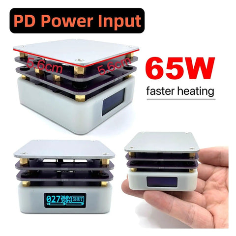 65W Mini Hot Plate SMD Preheater For Soldering Stations Pro Grade Desoldering Heating Plate PCB Preheating And Rework Tool