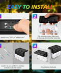 Installation guide for Solar Deck Lights 6 Pack Outdoor Step Lights Waterproof For Patio Stairs Railing Garden Pool with color modes
