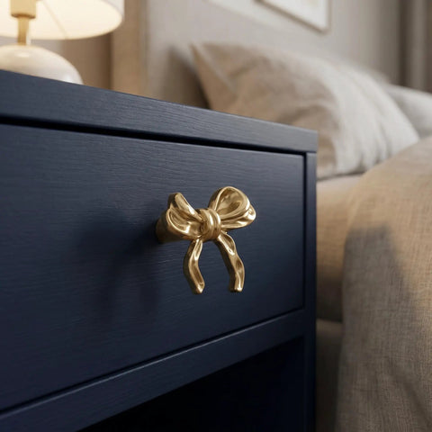 Top Shelf Vintage Bowknot Cabinet Knobs And Metal Drawer Pulls For Furniture Hardware Decorative Rustic Handles on navy dresser